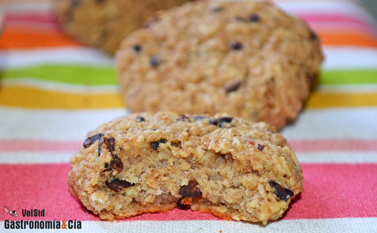 Galletas de avena y nibs de cacao