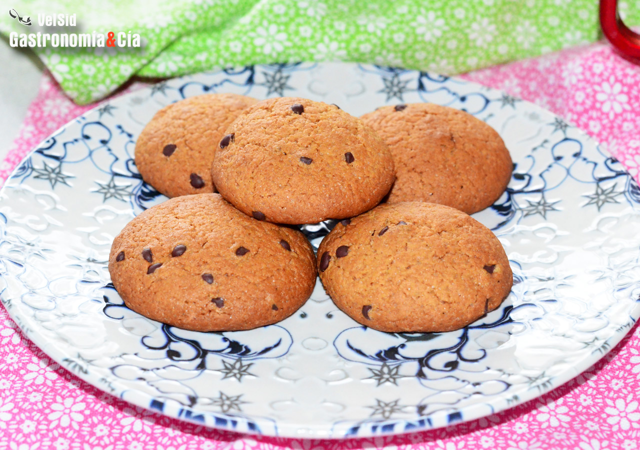 Galletas con chips de chocolate (sin mantequilla)