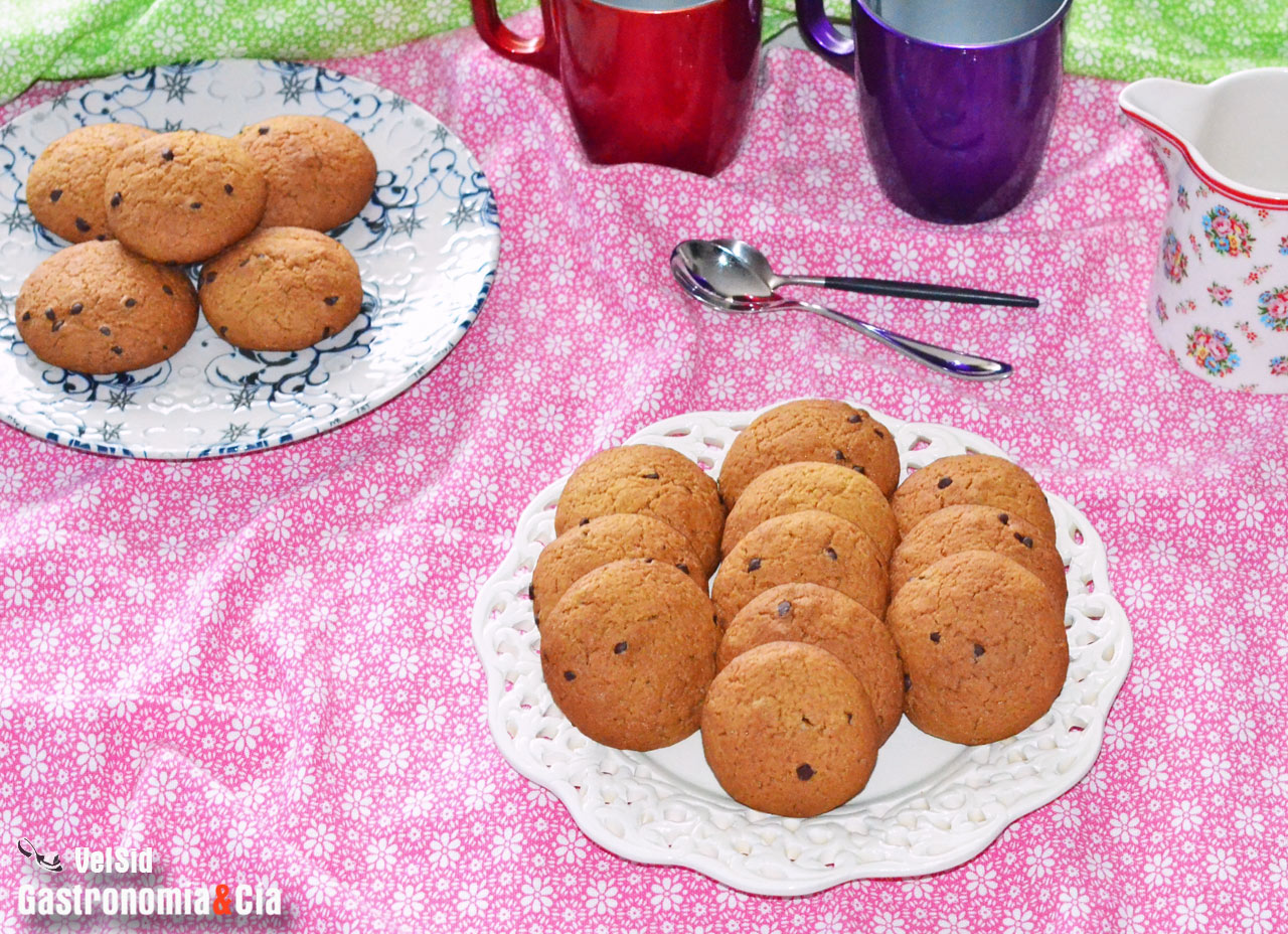Galletas con chips de chocolate (sin mantequilla)