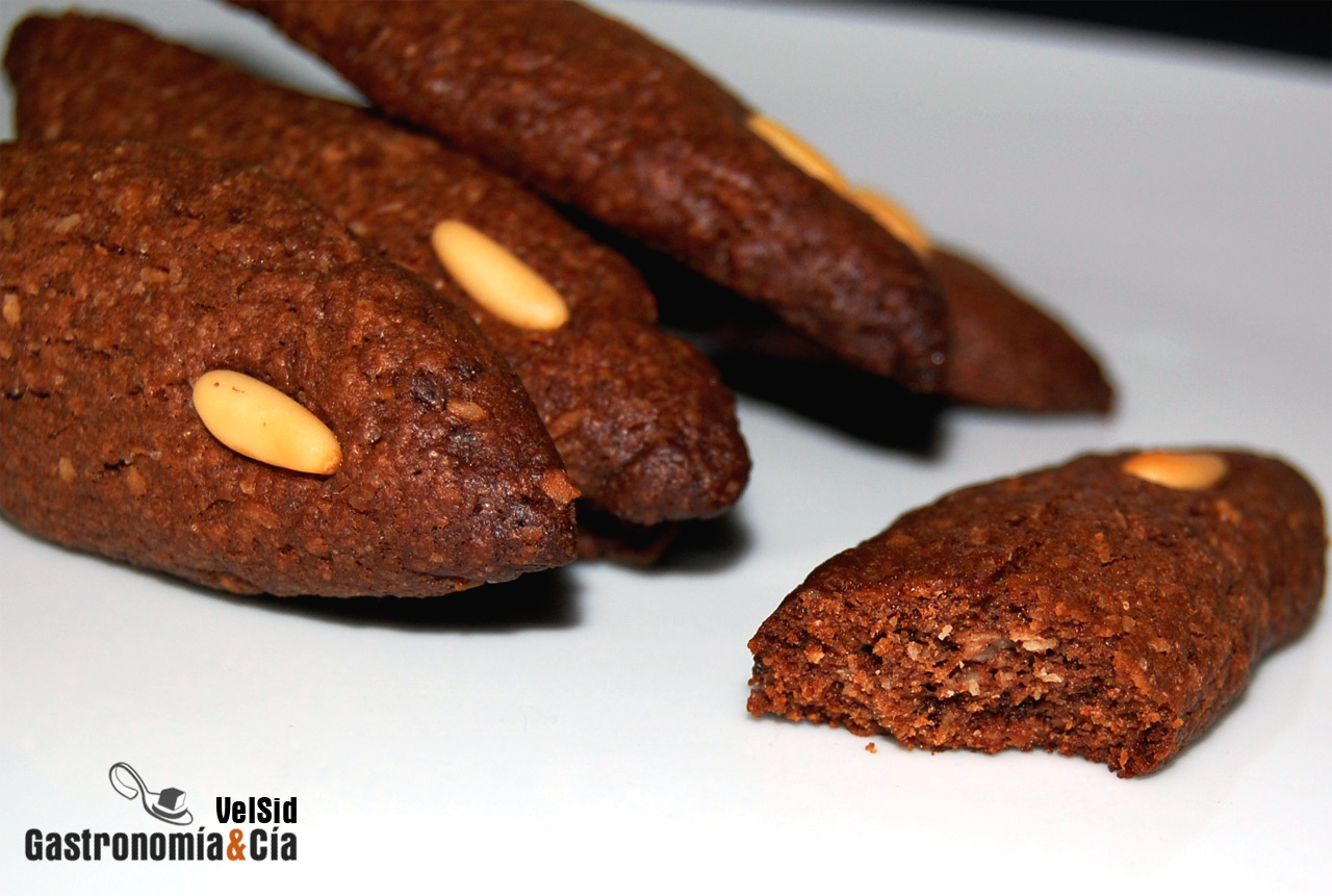 Galletas de chocolate y coco crujientes