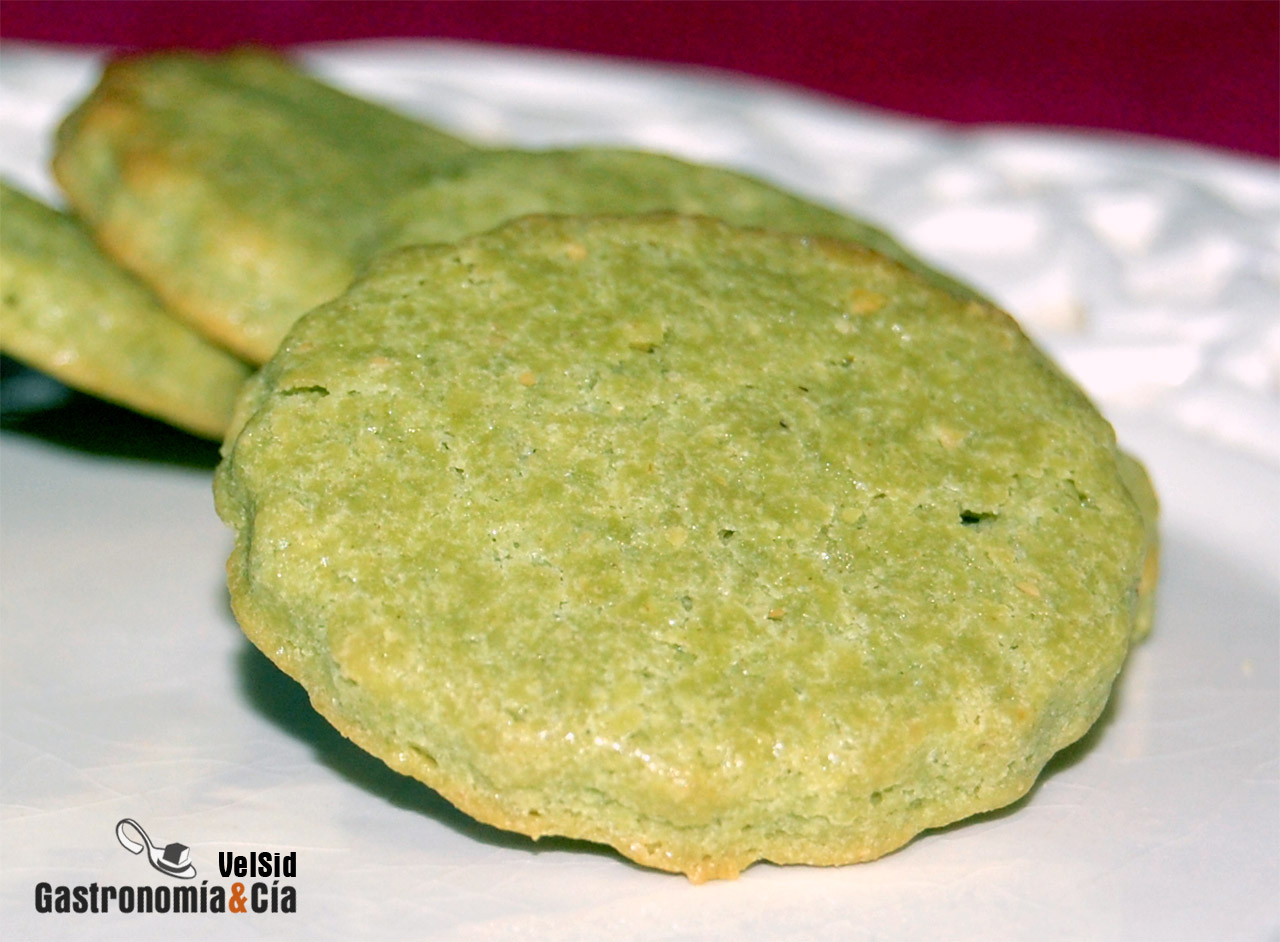 Galletas de té matcha