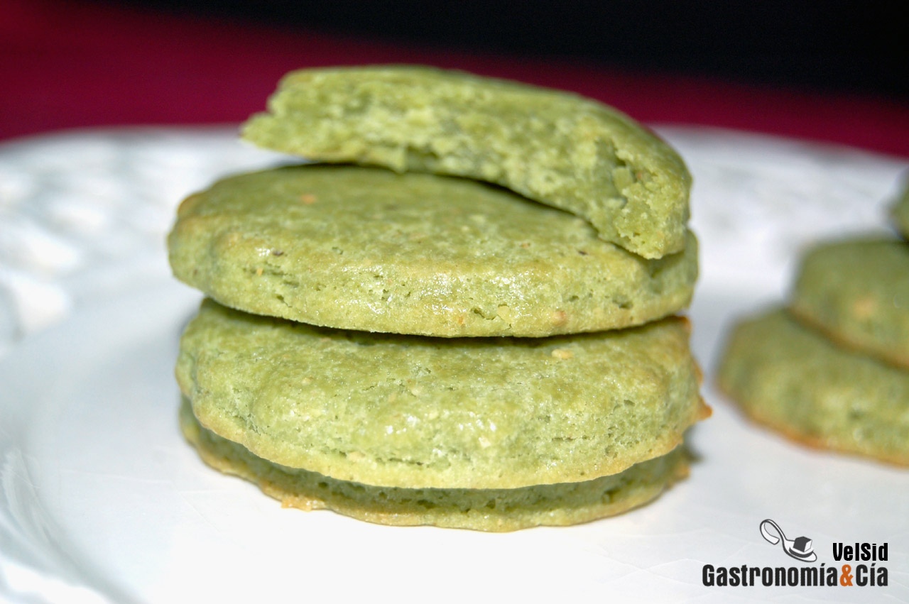 Galletas de té matcha