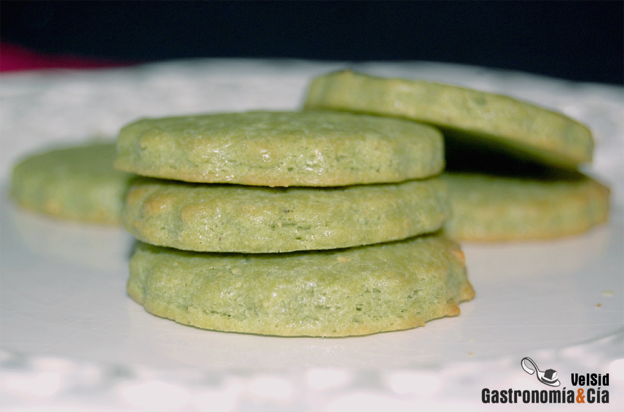 Galletas de té matcha