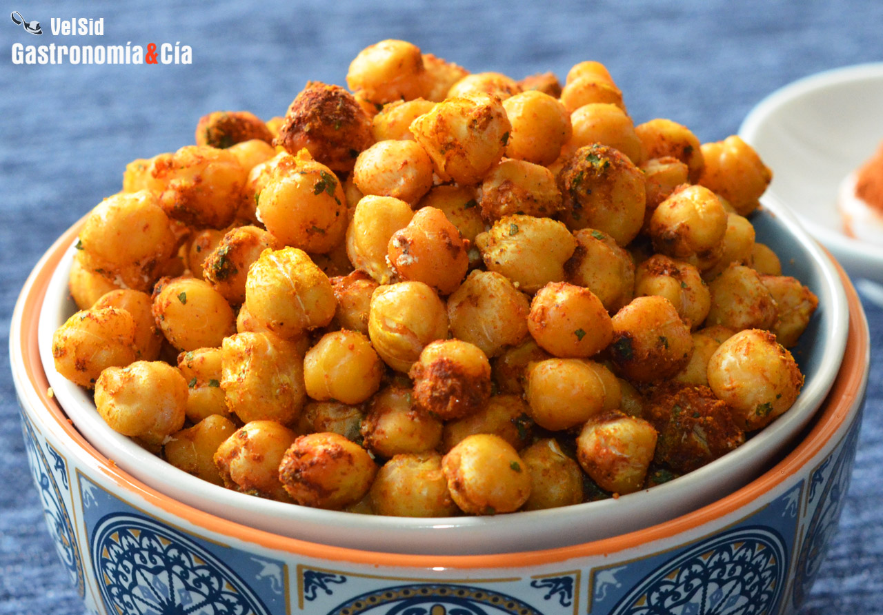 Garbanzos crujientes y especiados 