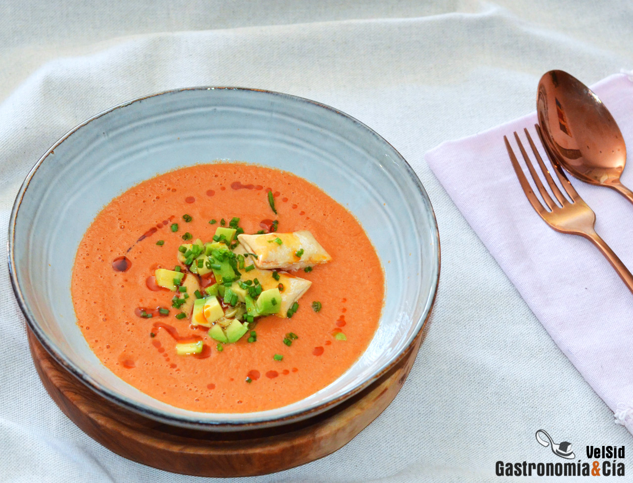 Gazpacho de mejillones en escabeche