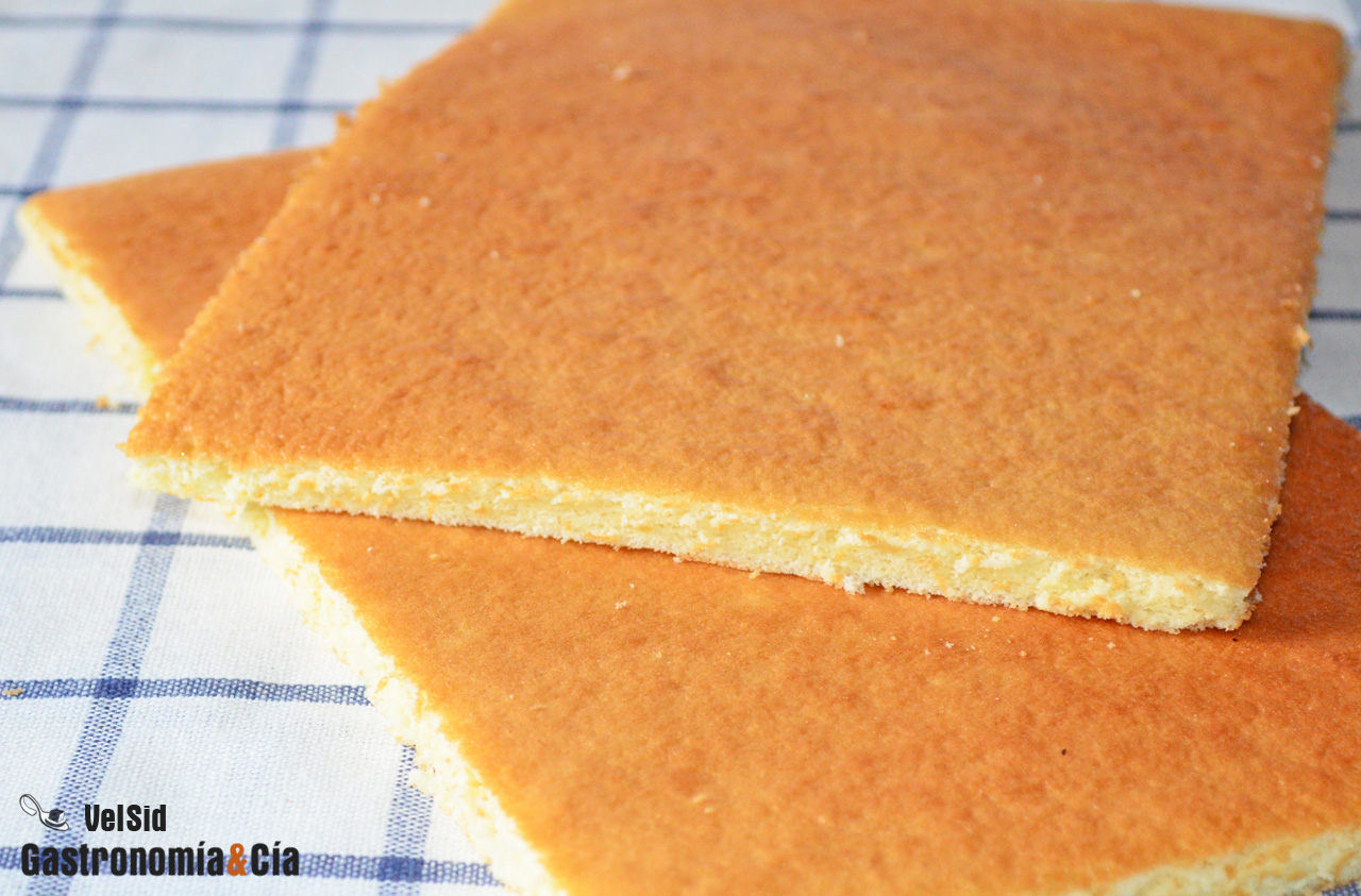 Bizcocho genovés al agua