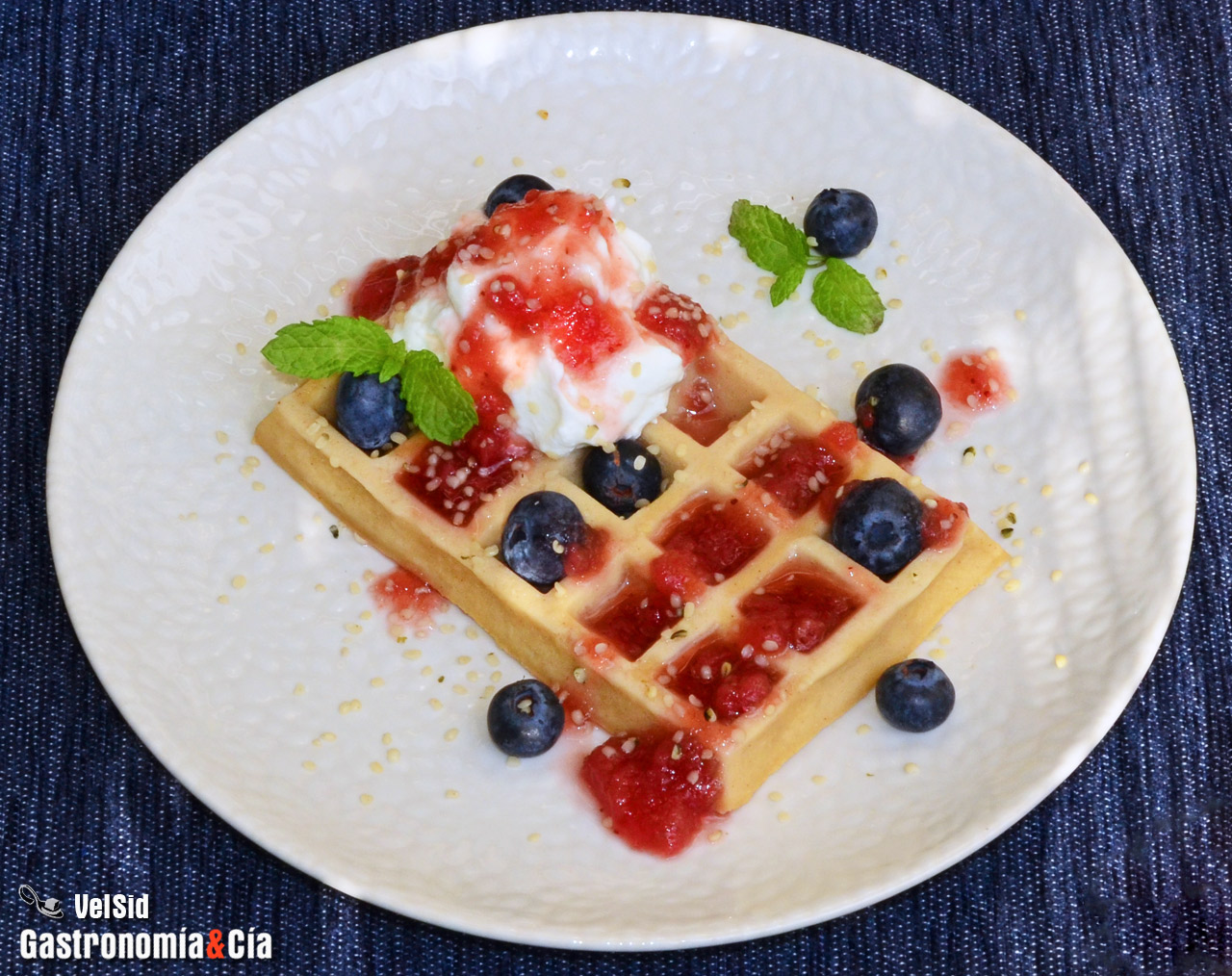 Gofres exprés de avena y almendra