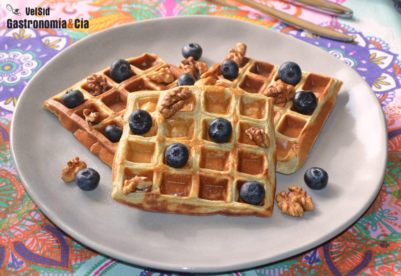 Receta de gofres de avena y plátano