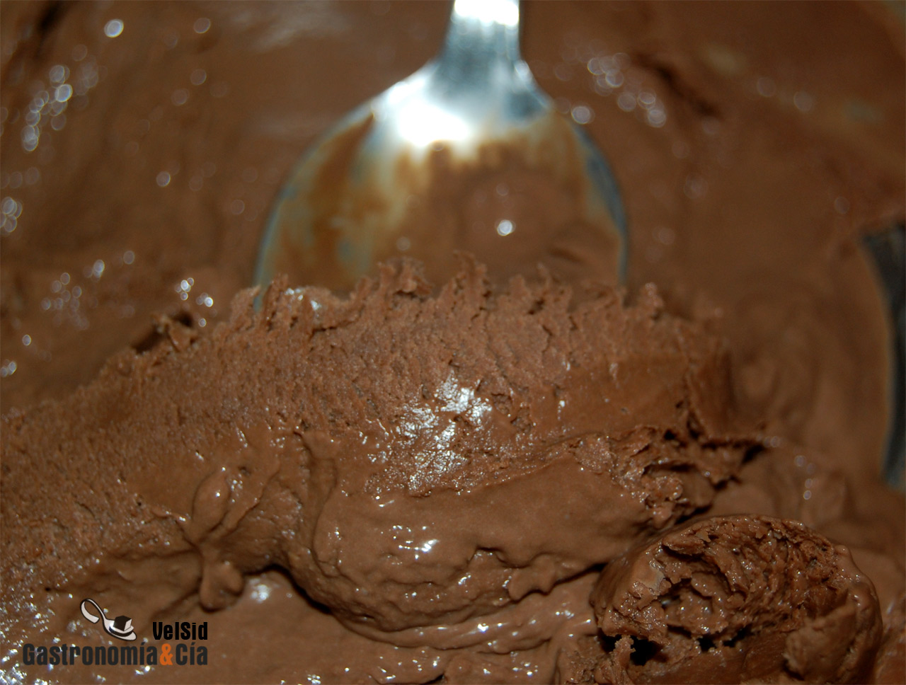 Helado de chocolate