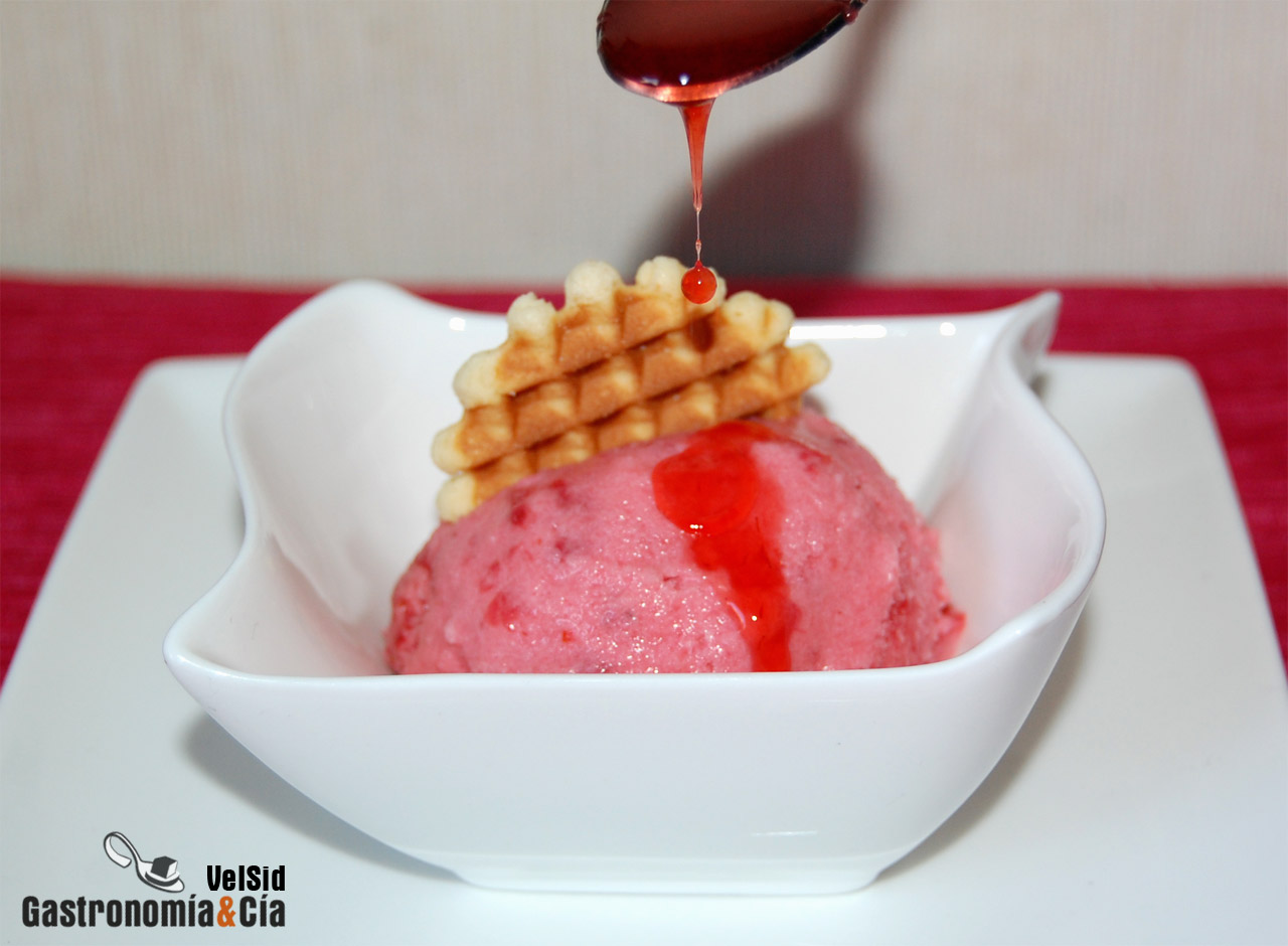 Helado de fresa