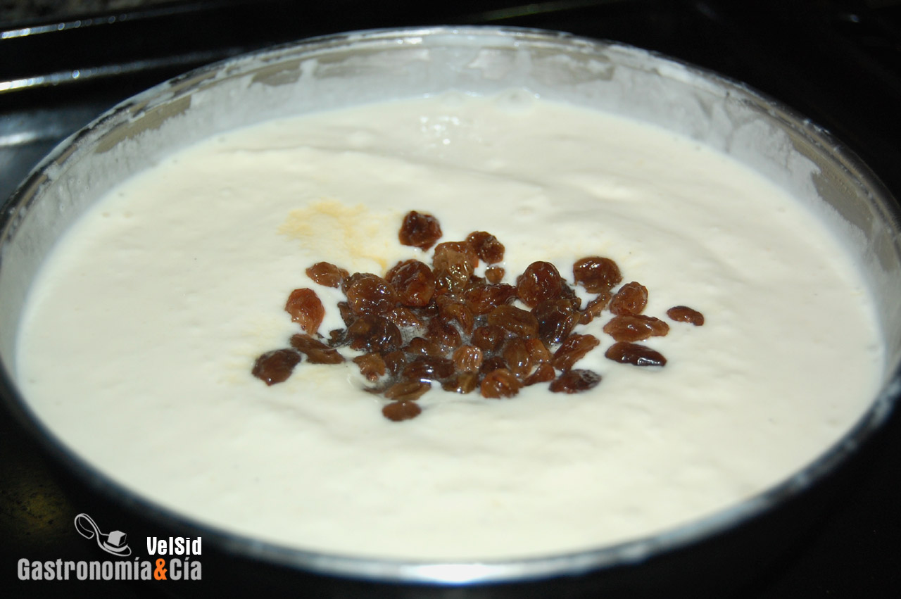 Helado de pasas al ron