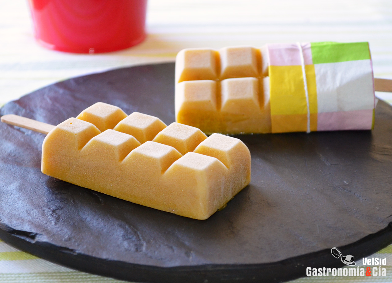 Helado de mango y plátano