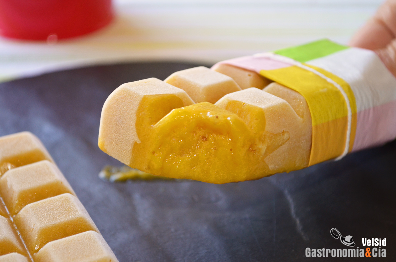 Helado de mango y plátano