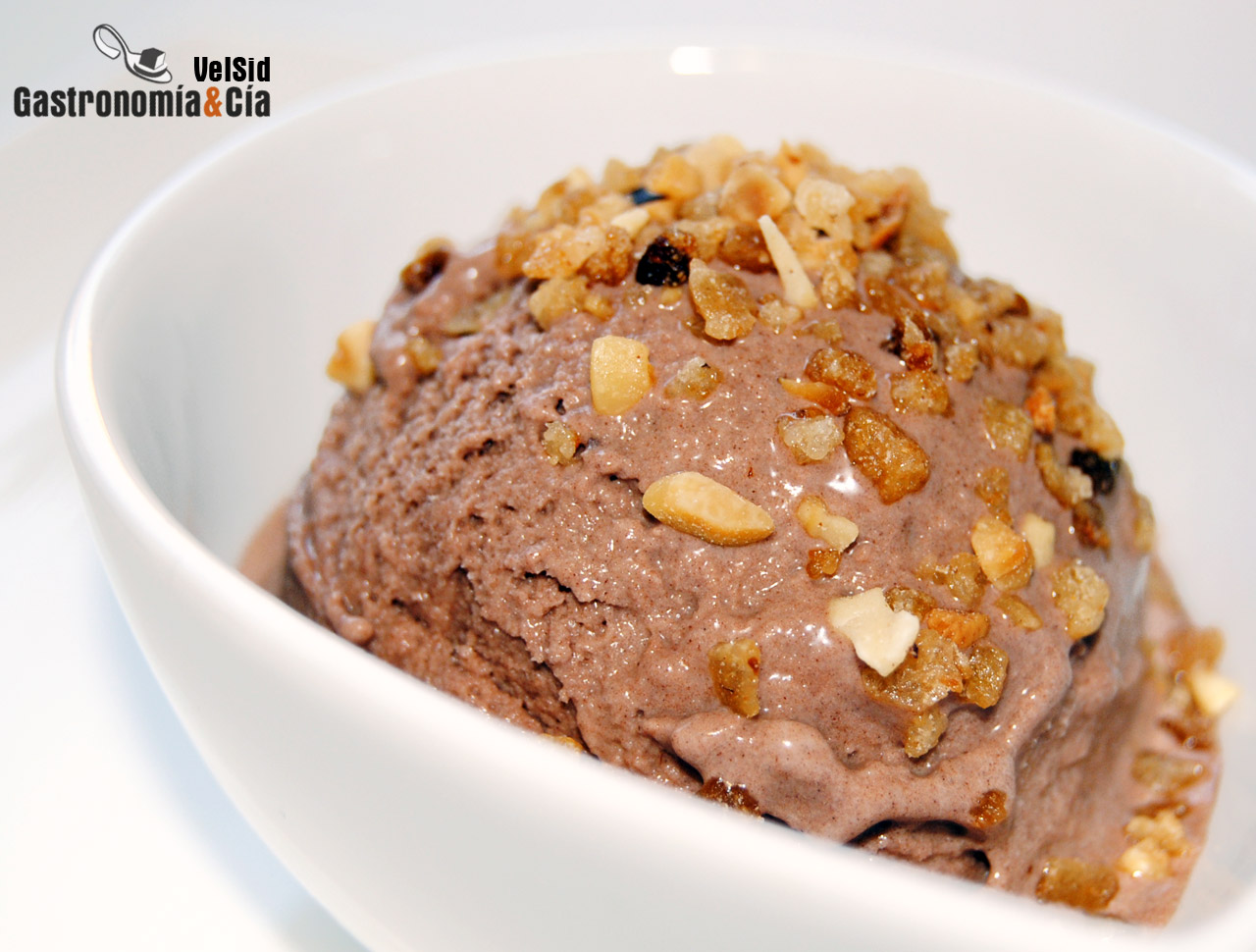 Helado de yogur de chocolate