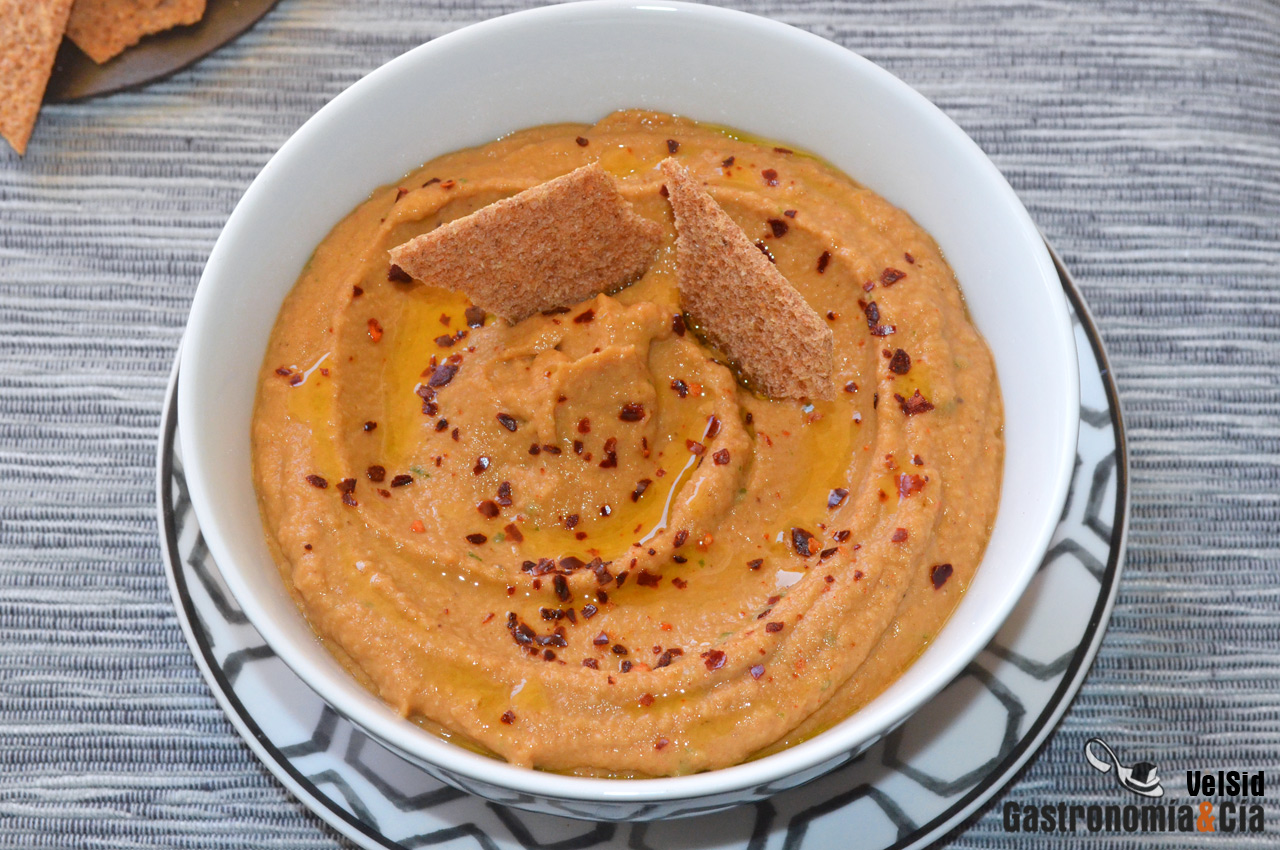 Hummus de garbanzos y berenjenas