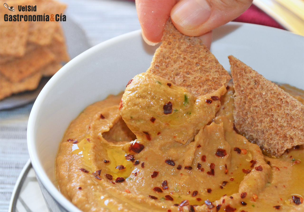 Hummus de garbanzos y berenjenas