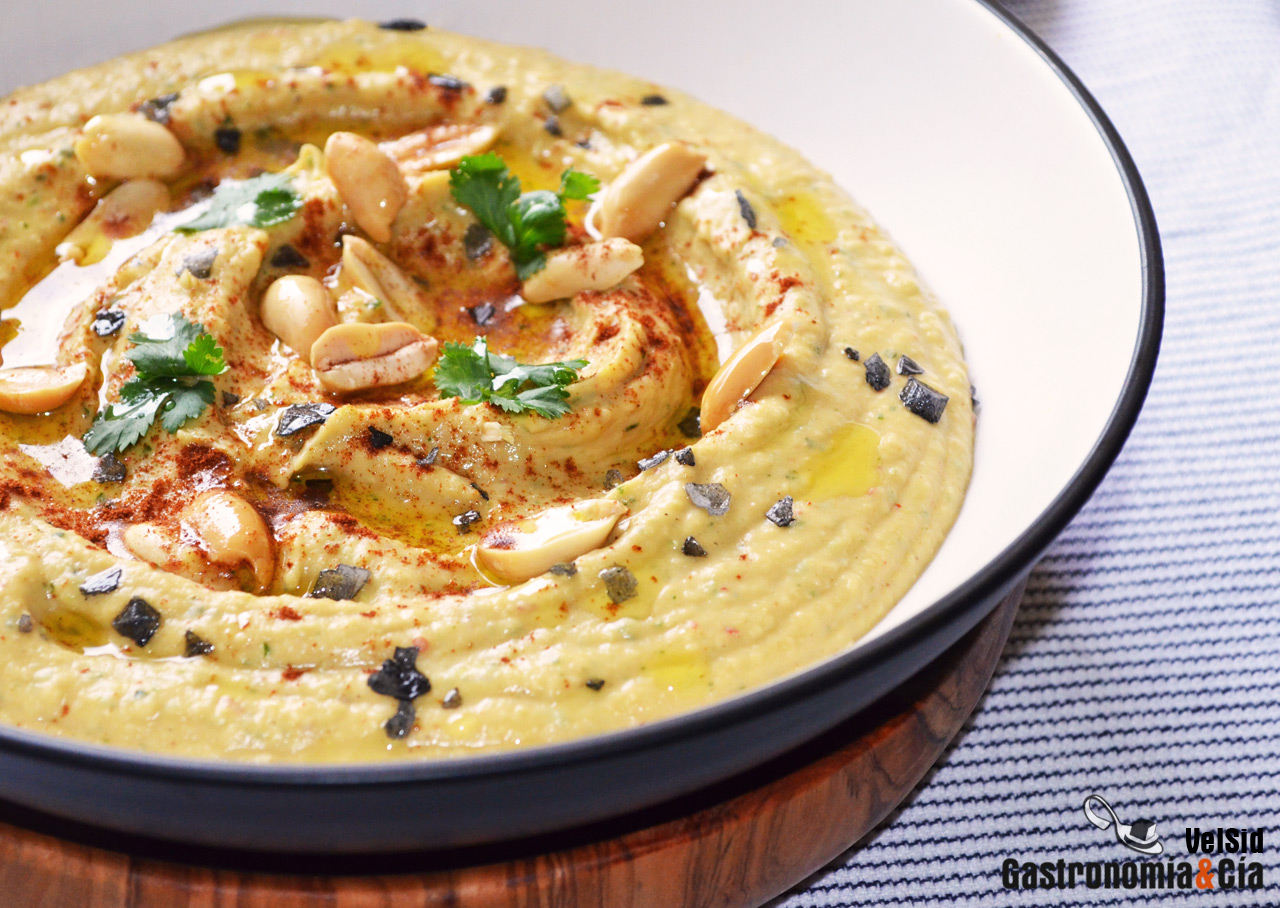 Hummus con crema de cacahuete