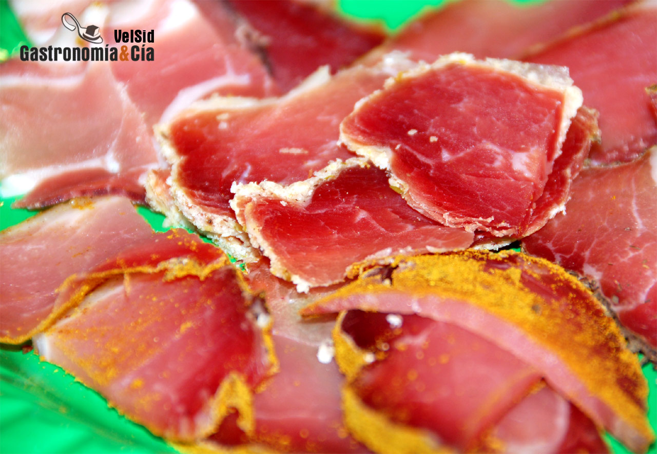 Jamón curado con sabores 