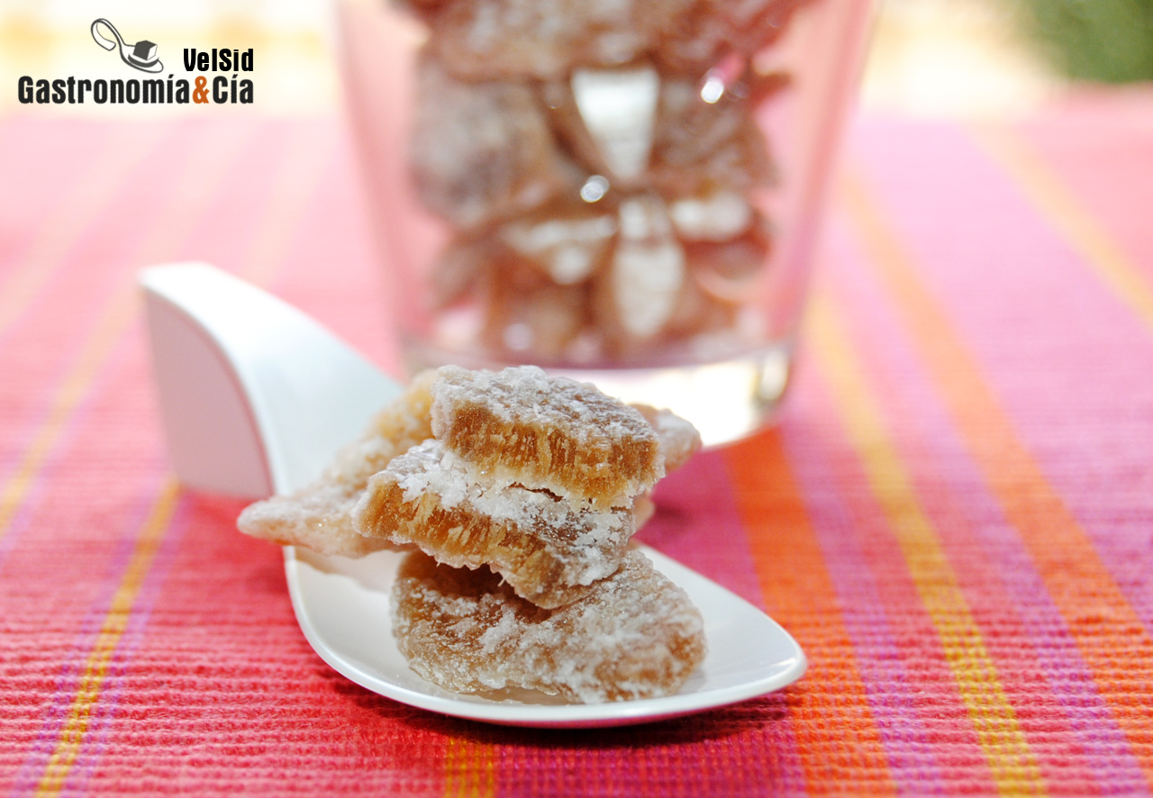 Cómo hacer jengibre confitado