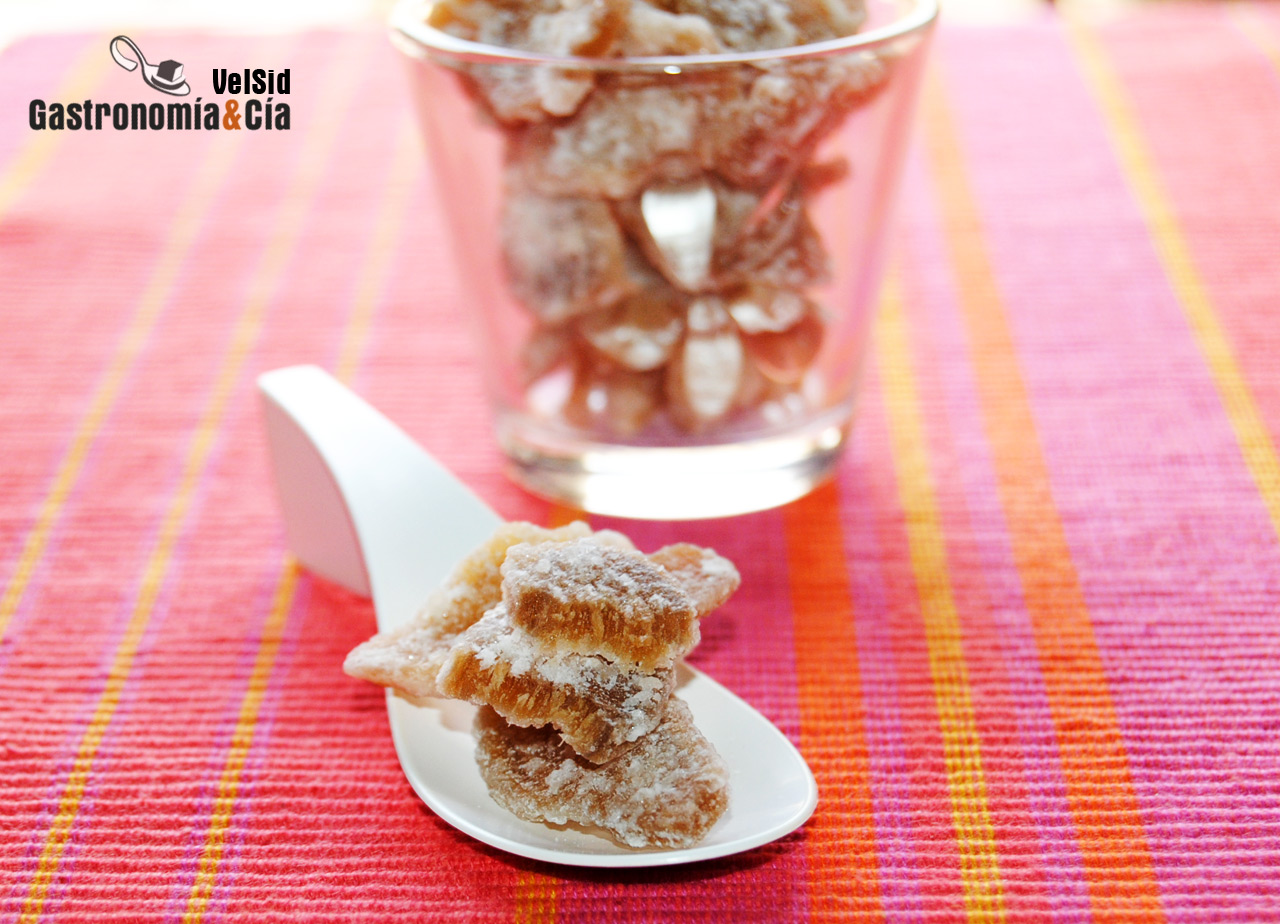 Cómo hacer jengibre confitado