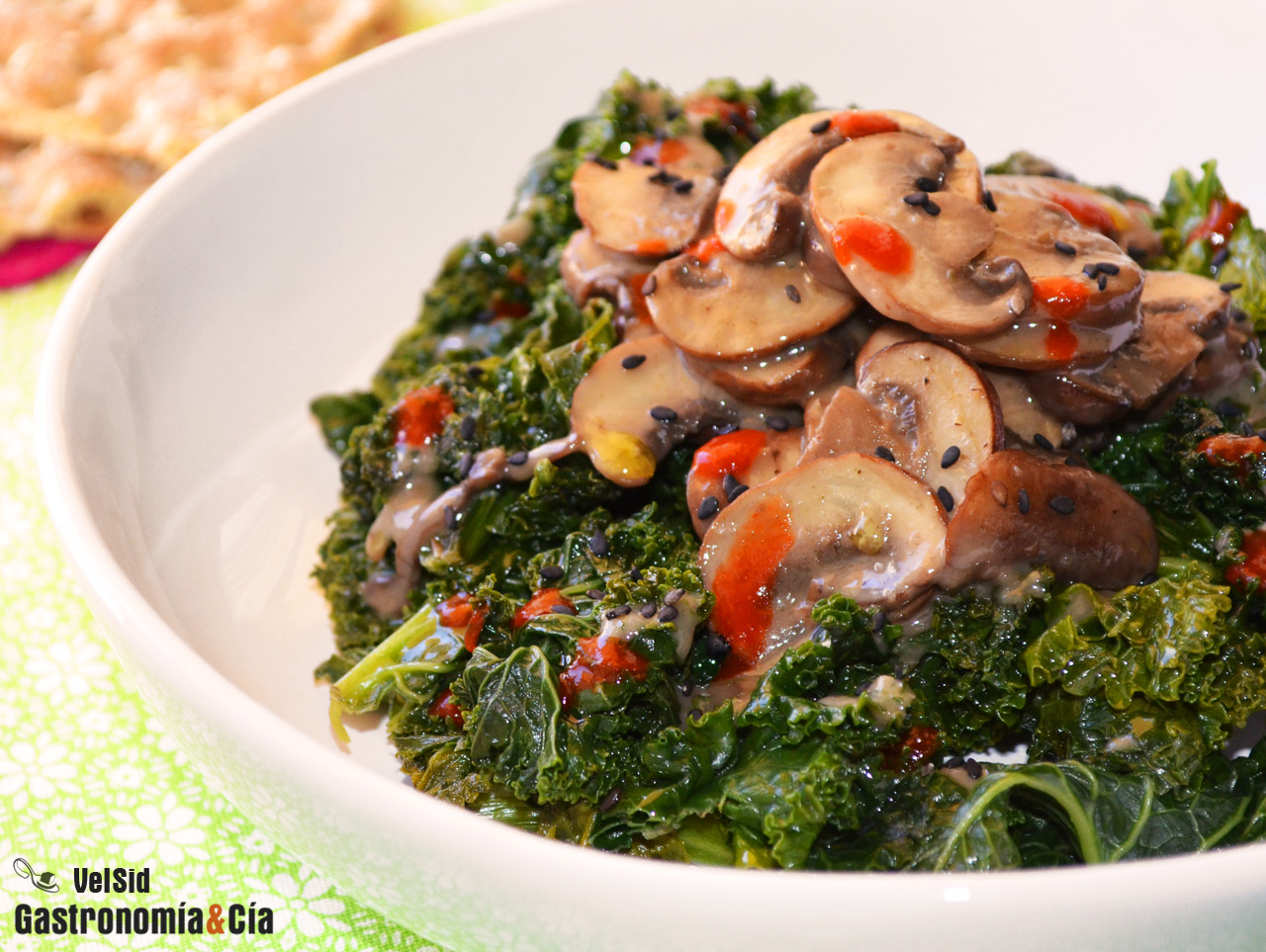 Kale, portobello y coco