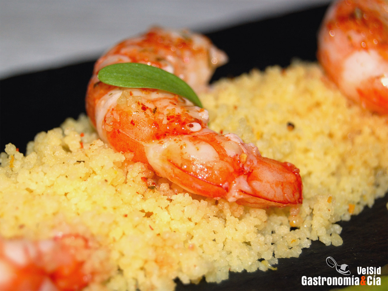 Langostinos con cuscús de naranja