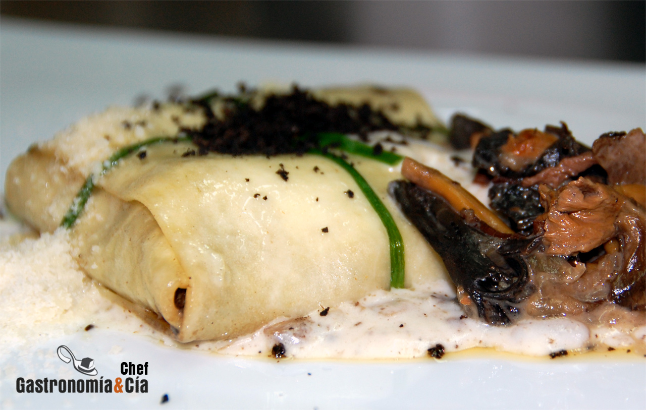 Lasagna de setas mixtas