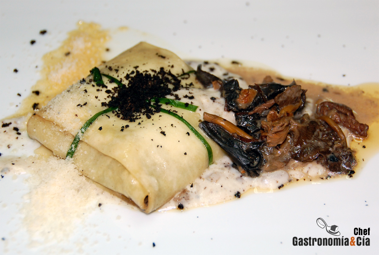 Lasagna de setas mixtas