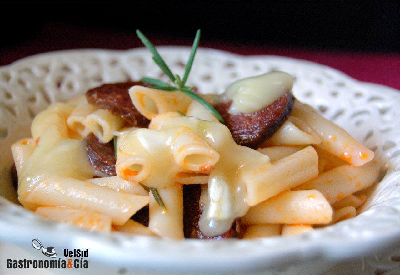 Macarrones con chorizo de León 