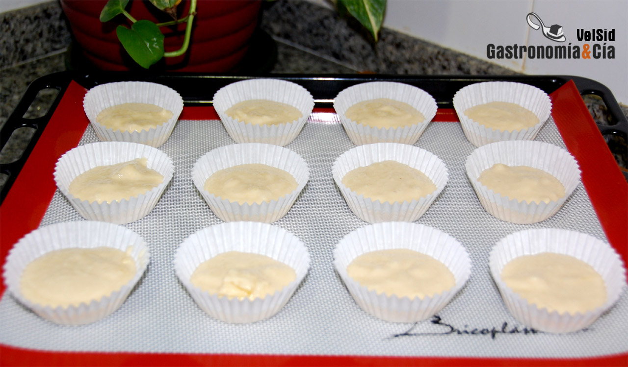 Magdalenas de piña y coco