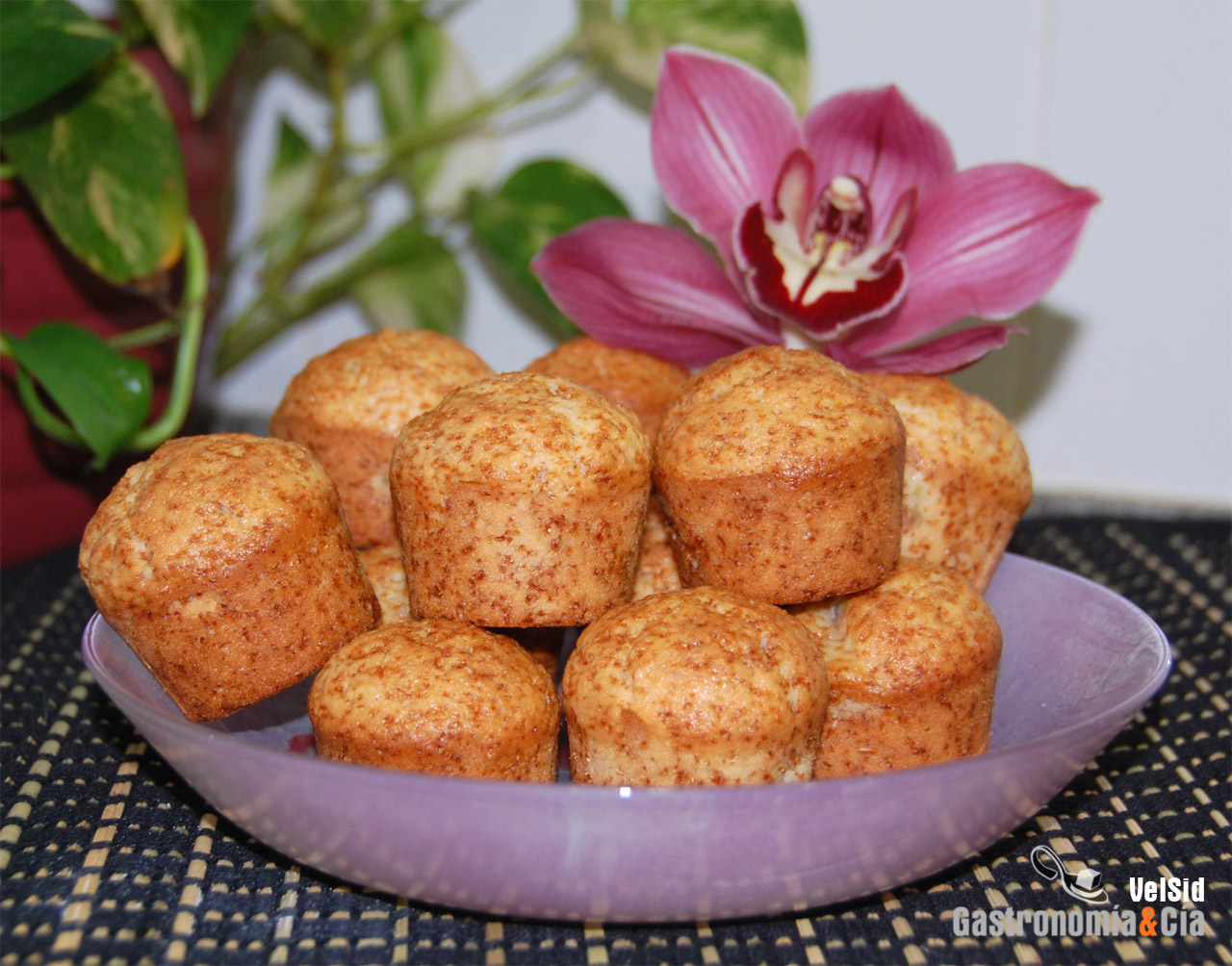 Magdalenas de piña y coco