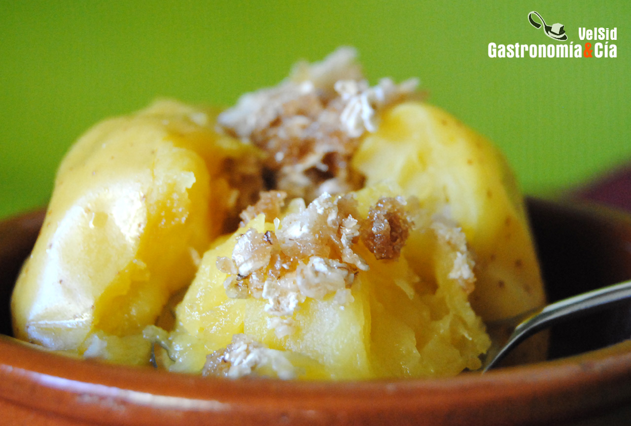 Manzana asada en microondas