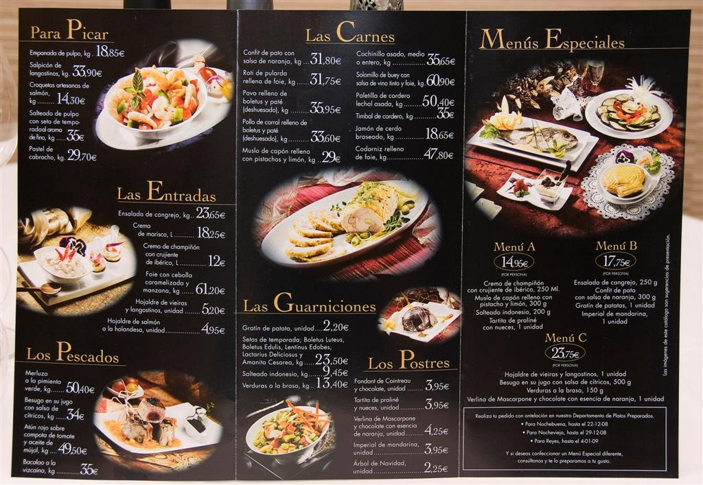 Menús para Navidad de El Corte Inglés