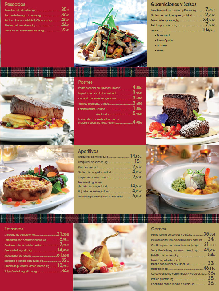 Menús de Navidad de El Corte Inglés 2011
