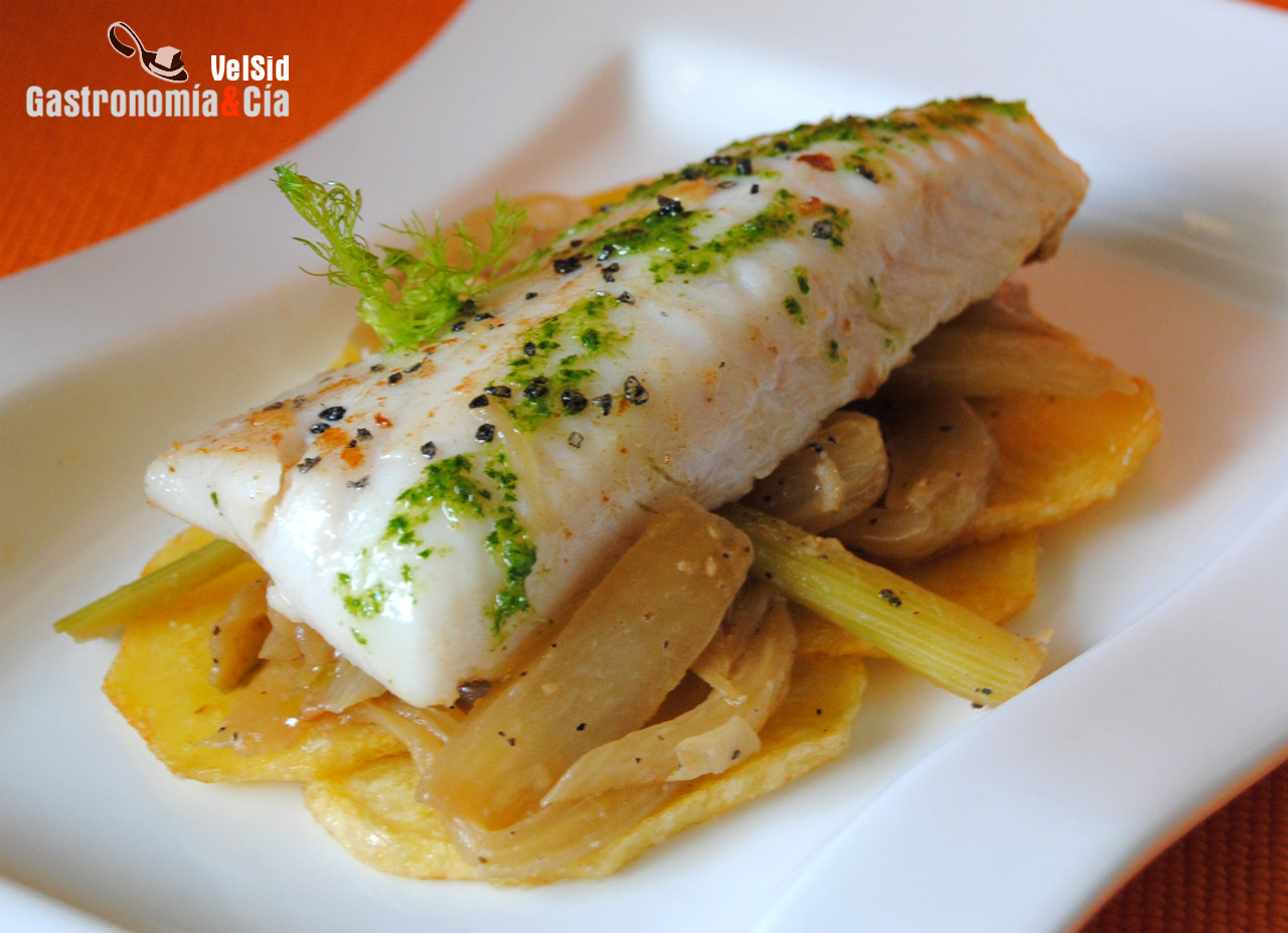 Receta de Merluza con hinojo y miso