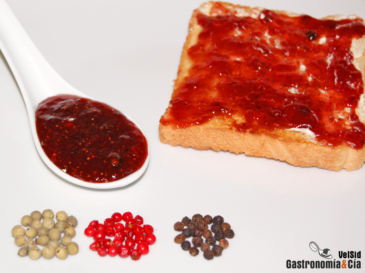 Mermelada de fresas a la pimienta