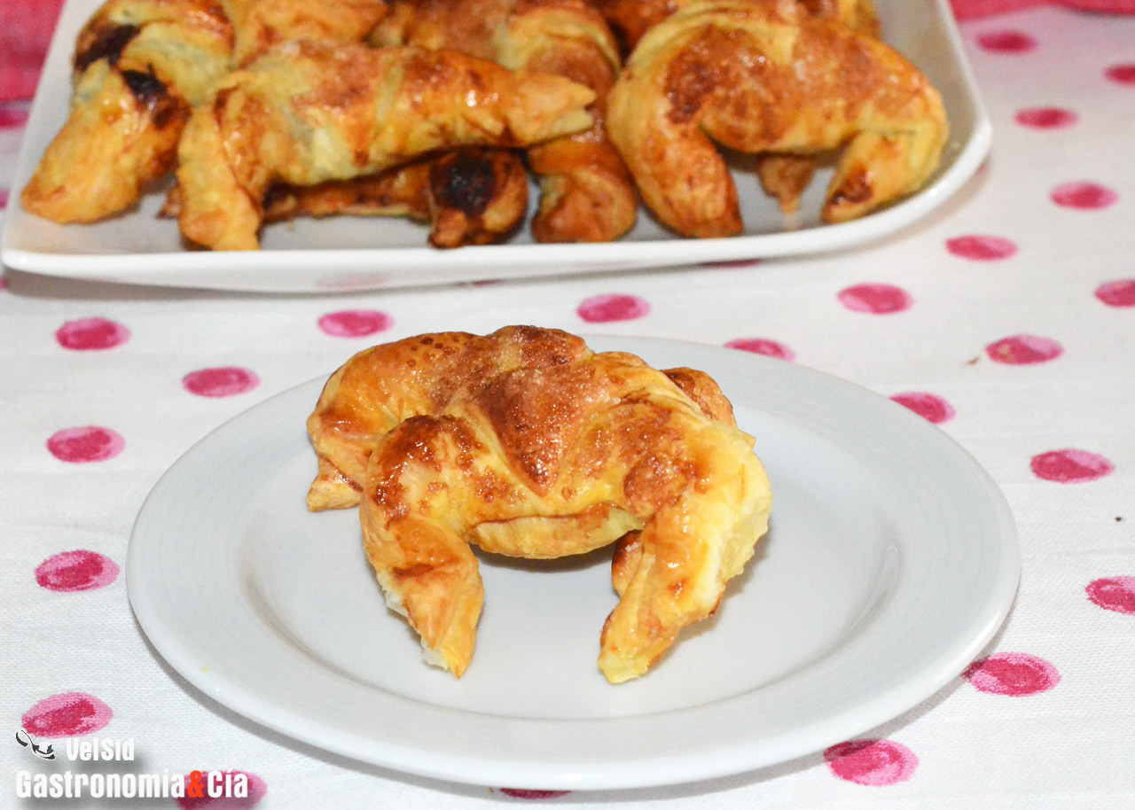 Mini croissants de hojaldre y Nutella en 10 minutos