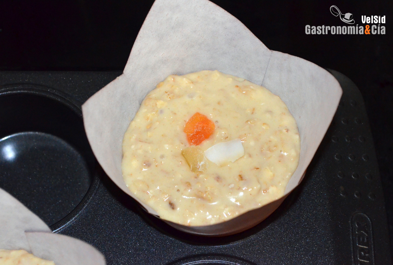 Receta de Muffins con copos de avena