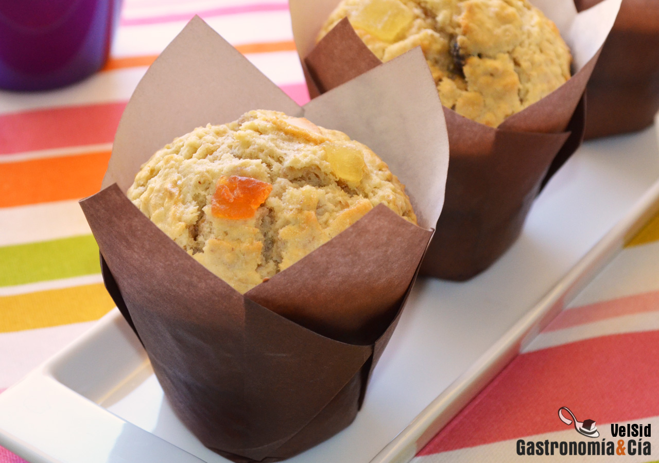 Receta de Muffins con copos de avena