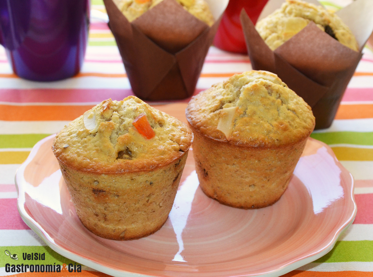 Receta de Muffins con copos de avena