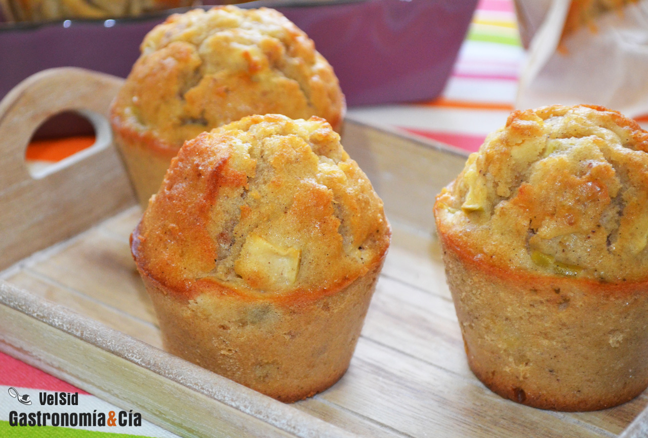 Muffins de avena y manzana