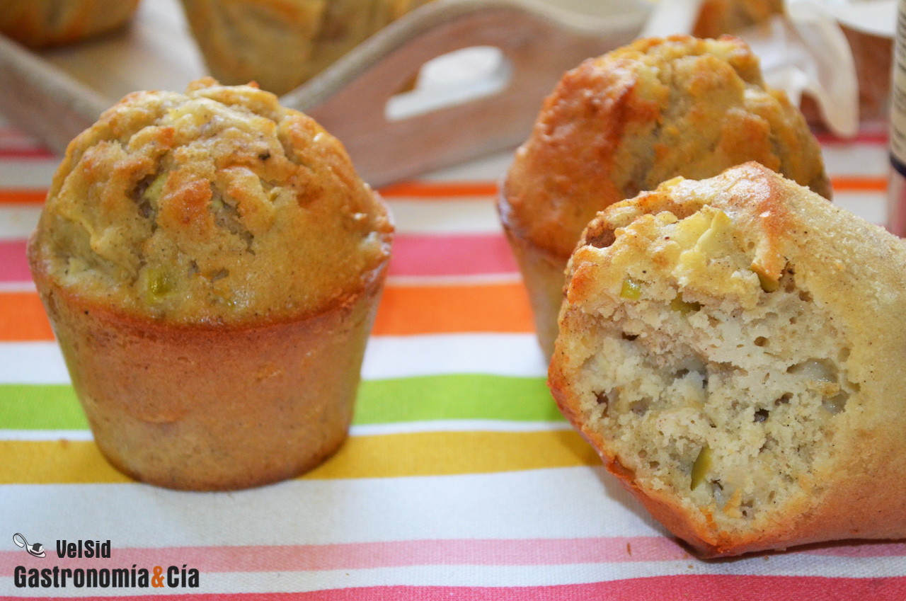 Muffins de avena y manzana