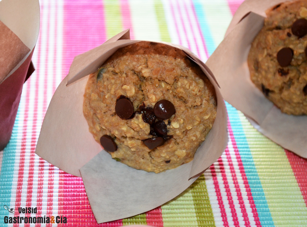 Receta de Muffins de avena y plátano