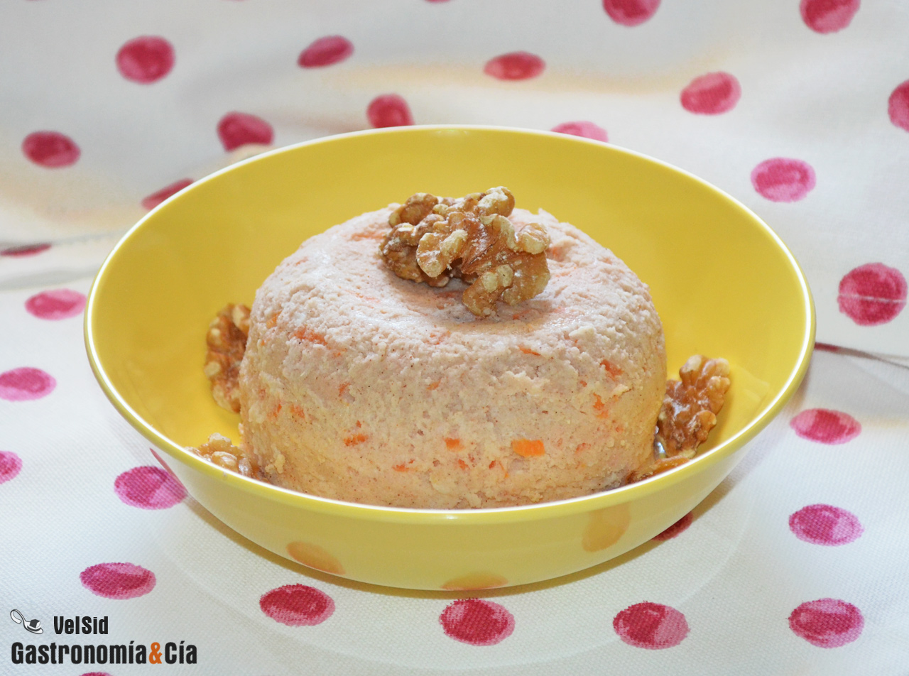 Mugcake de zanahoria, coco y canela