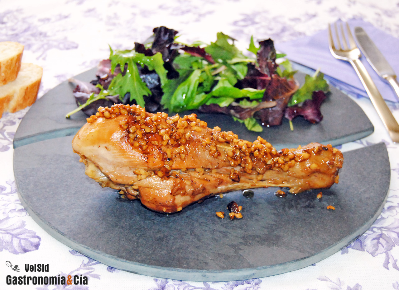 Muslos de pavo con almendras