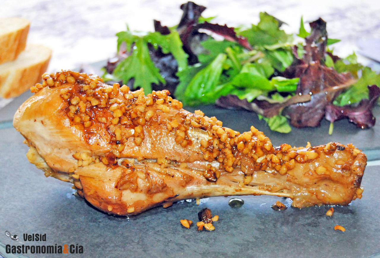 Muslos de pavo con almendras