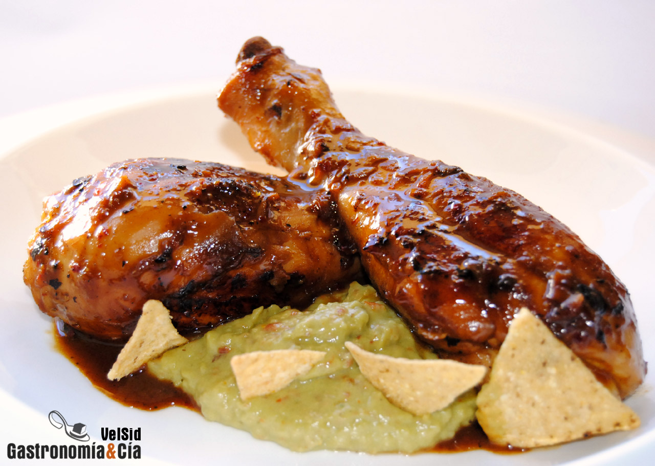 Muslos de pollo con naranja y soja