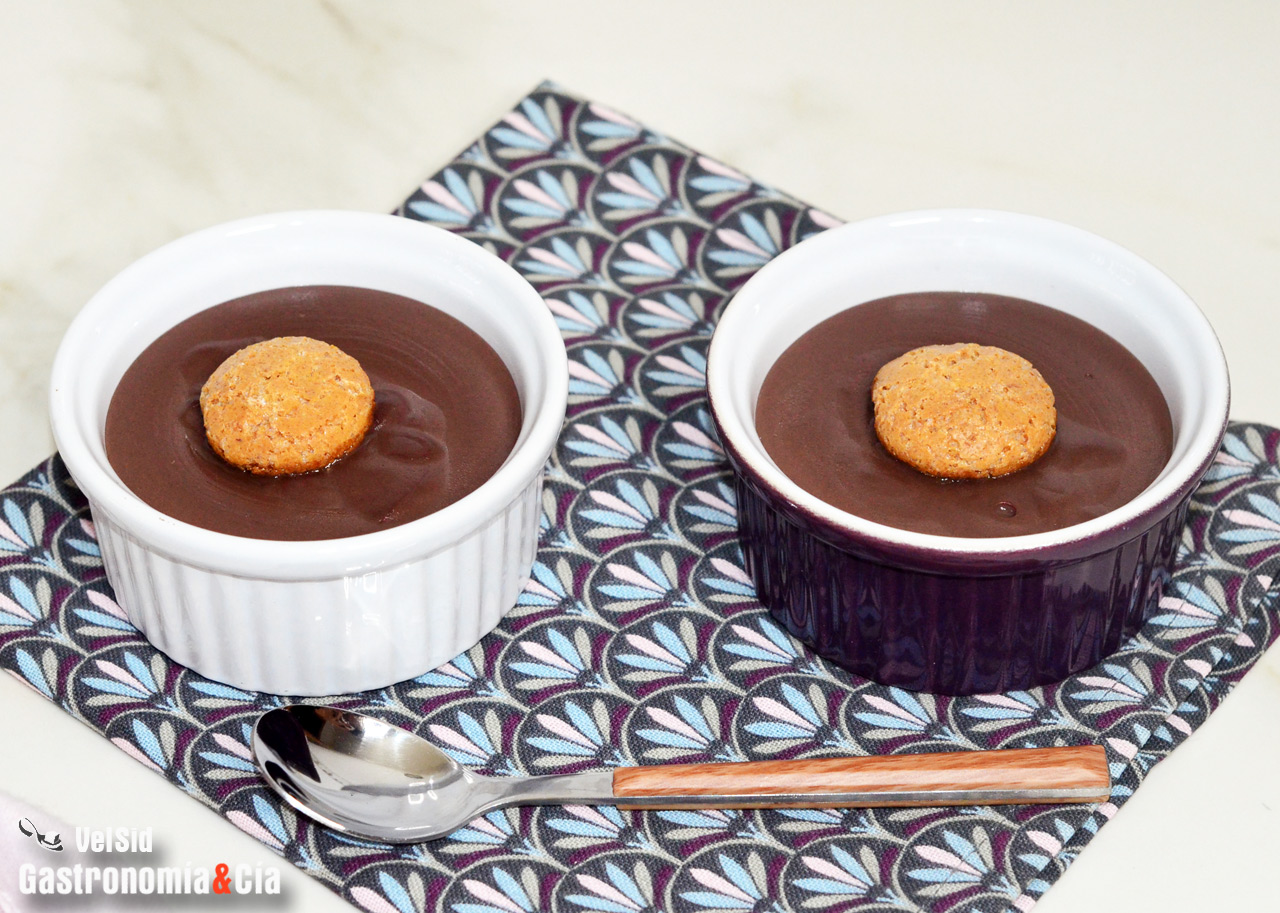 Natillas de chocolate en el microondas