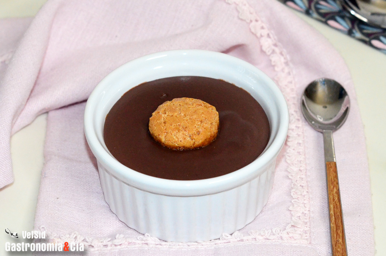 Natillas de chocolate en el microondas