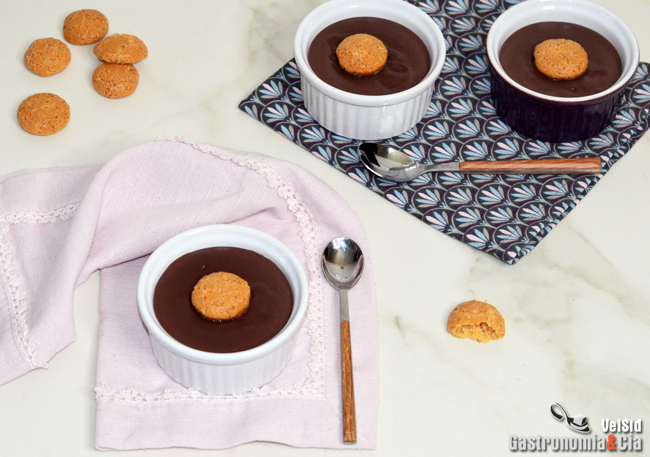 Natillas de chocolate en el microondas